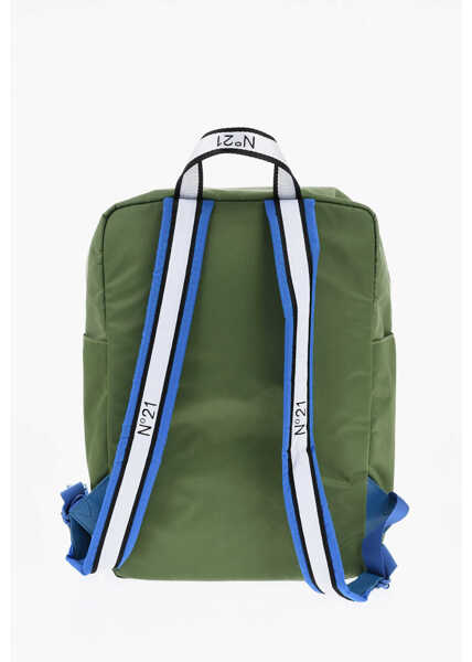 Rucsacuri N21 Nylon Backpack With Printed Logo Military Green Barbati (BM 19689611) 3