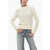 Aspesi Openwork Wool Crew Neck Sweater White