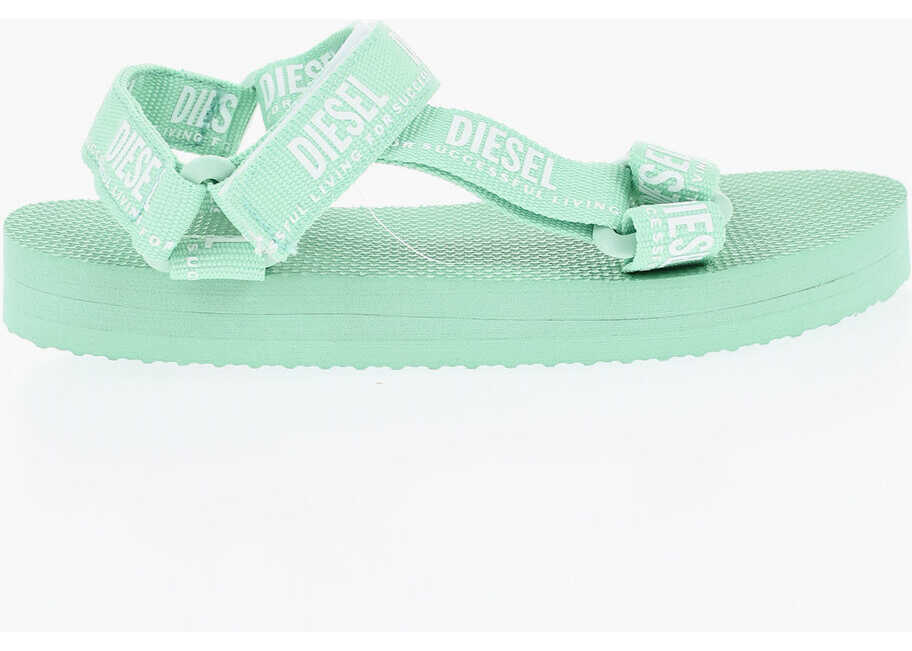 Sandale Diesel Rubber Sandals With Velcro Closure Green Baieti (BM 19689686) 3