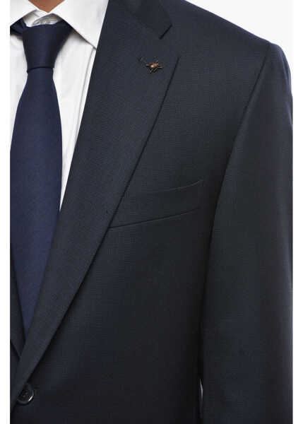 Costume CORNELIANI Cc Collection Virgin Wool Suit With Flap Pockets Midnight Blue Barbati (BM 19689689) 3