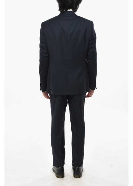 Costume CORNELIANI Cc Collection Virgin Wool Suit With Flap Pockets Midnight Blue Barbati (BM 19689689) 4