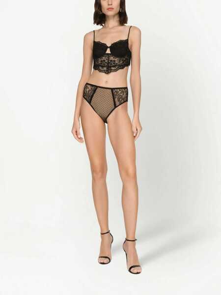 Lenjerie intima Dolce & Gabbana High-Cut Lace Briefes Black Femei (BM 19689692) 2