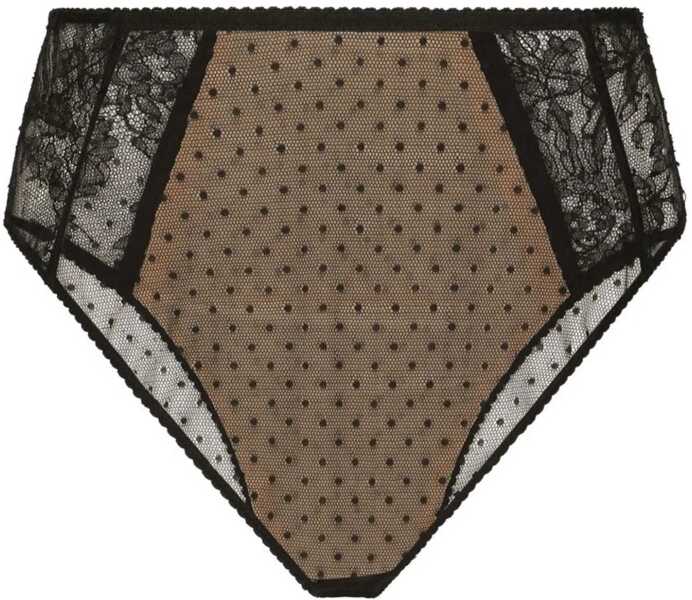 Lenjerie intima Dolce & Gabbana High-Cut Lace Briefes Black Femei (BM 19689692) 3