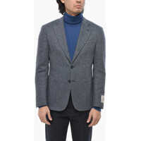 Sacouri Cc Collection Wool Gabardine Unlined Blazer With Patch Pocke Barbati