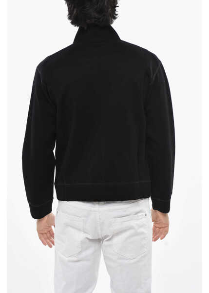Bluze de trening DSQUARED2 Mock Neck Full-Zip Sweatshirt With Embroideries Black Barbati (BM 19689713) 2
