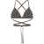 Isabel Marant Triangle Bikini Top With Floral Motif Black