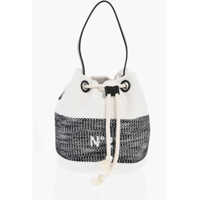 Genti de mana Two Tone Canvas Bucket Bag With Robe Drawstring Femei