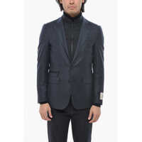 Sacouri Cc Collection Virgin Wool 2 Buttons Blazer With Removable Ch Barbati