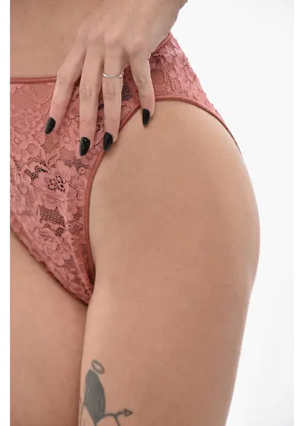 Chiloti OSEREE Lace High-Cut Briefs Pink Femei (BM 19689746) 3