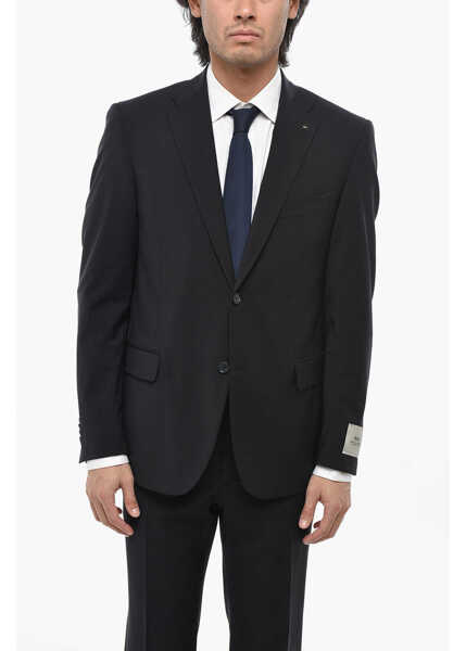 Costume CORNELIANI Cc Collection Stretch Virgin Wool Side Vents Notch Lapel 2-B Midnight Blue Barbati (BM 19689752) 2