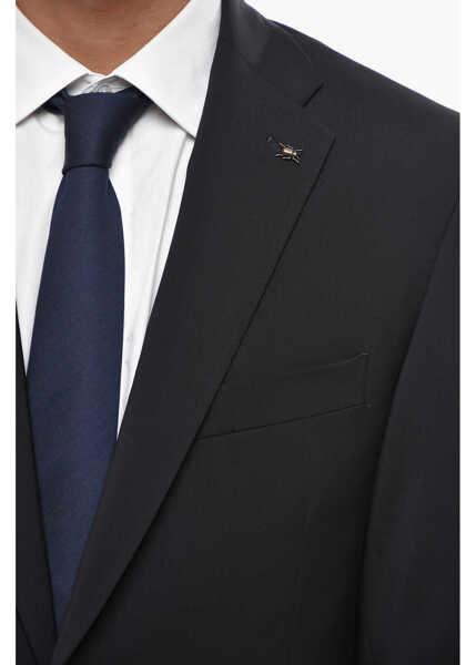 Costume CORNELIANI Cc Collection Stretch Virgin Wool Side Vents Notch Lapel 2-B Midnight Blue Barbati (BM 19689752) 3