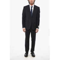 Costume Cc Collection Stretch Virgin Wool Side Vents Notch Lapel 2-B Barbati