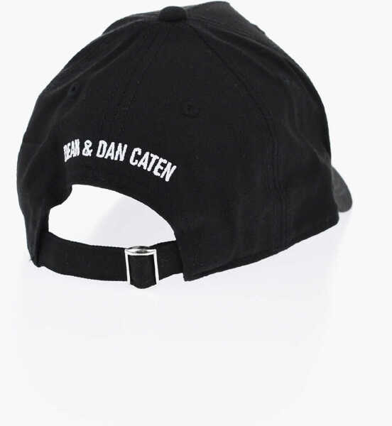 Sepci DSQUARED2 Cotton Baseball Cap With Embroidered Logo Black Baieti (BM 19689758) 2