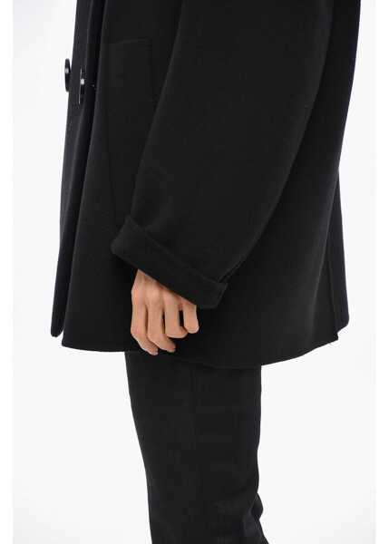 Paltoane Max Mara Sportmax Double-Breasted Livorno Wool Blend Coat Black Femei (BM 19689764) 2