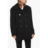 Paltoane Sportmax Double-Breasted Livorno Wool Blend Coat Femei