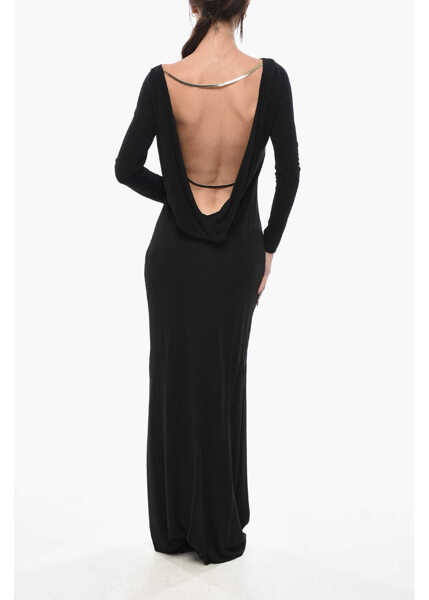 Rochii lungi DSQUARED2 Bare Back Maxi Dress With Jewel Detail Black Femei (BM 19689767) 2