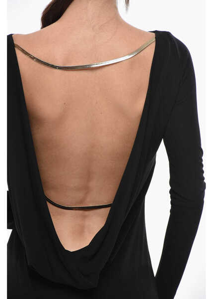 Rochii lungi DSQUARED2 Bare Back Maxi Dress With Jewel Detail Black Femei (BM 19689767) 3