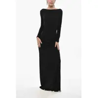 Rochii lungi Bare Back Maxi Dress With Jewel Detail Femei