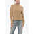 Aspesi Openwork Wool Crew Neck Sweater Beige