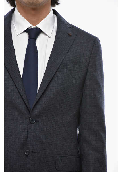 Costume CORNELIANI Cc Collection Virgin Wool Side Vents Notch Lapel 2-Button Su Blue Barbati (BM 19689782) 3