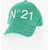 N&deg;21 Kids Terry Baseball Cap With Embroidered Logo Green