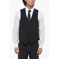 Veste costum Cc Collection Virn Wool Waistcoat With Back Martingale Barbati