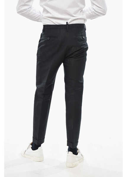 Pantaloni casual DSQUARED2 Cotton Blend Chinos Pants With Belt Loops Black Barbati (BM 19689800) 2