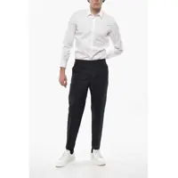 Pantaloni DSQUARED2 pentru Barbati - Pantaloni casual DSQUARED2 Cotton Blend Chinos Pants With Belt Loops Black Barbati (BM 19689800) - B-mall.ro