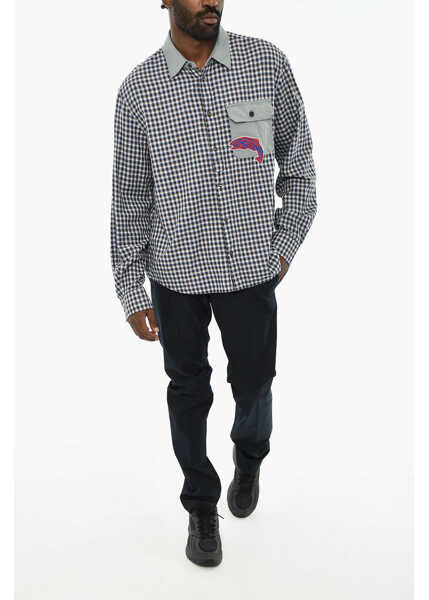 Camasi casual DSQUARED2 Check Shirt With Breast Pocket Multicolor Barbati (BM 19694498) 4