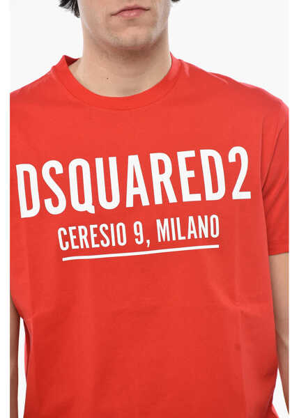 Tricouri DSQUARED2 Crew Neck Ceresio Cotton T-Shirt Red Barbati (BM 19694525) 3