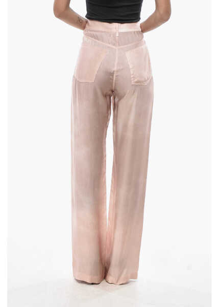 Pantaloni casual Acne Studios 5-Pocket Cupro Pants With Belt Loops Pink Femei (BM 19694528) 4