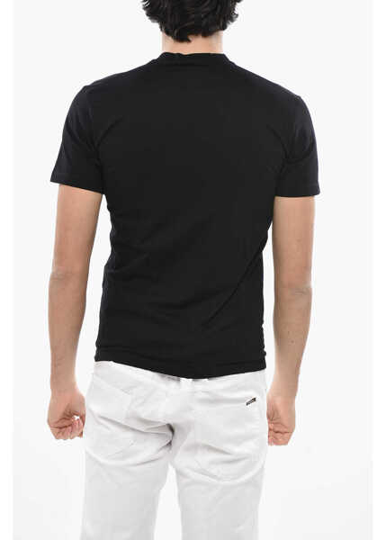 Tricouri DSQUARED2 Crew Neck Icon Cotton T-Shirt Black Barbati (BM 19694537) 2