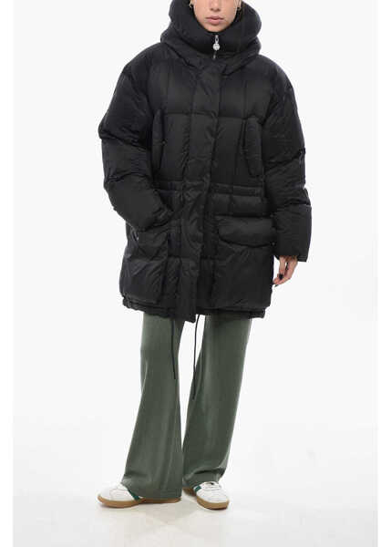 Jachete IENKI IENKI Drawstringed Rowena Padded Jacket Black Femei (BM 19694609) 4