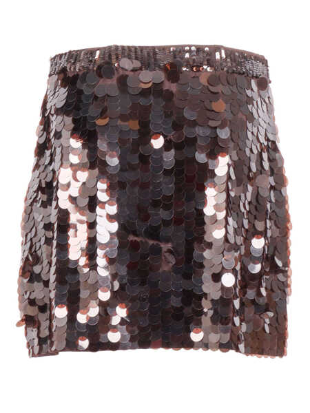 Fuste P.A.R.O.S.H. MINI SKIRT Brown Femei (BM 19695087) 2
