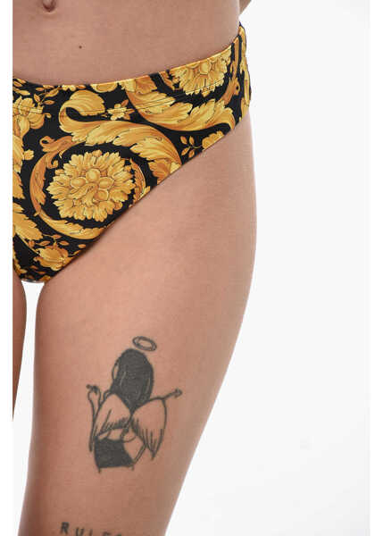 Chiloti Versace Brazilian Designed Barocco Bikini Briefs Gold Femei (BM 19695119) 3