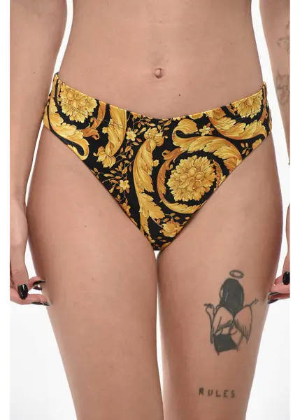 Chiloti Versace Brazilian Designed Barocco Bikini Briefs Gold Femei (BM 19695119) 1