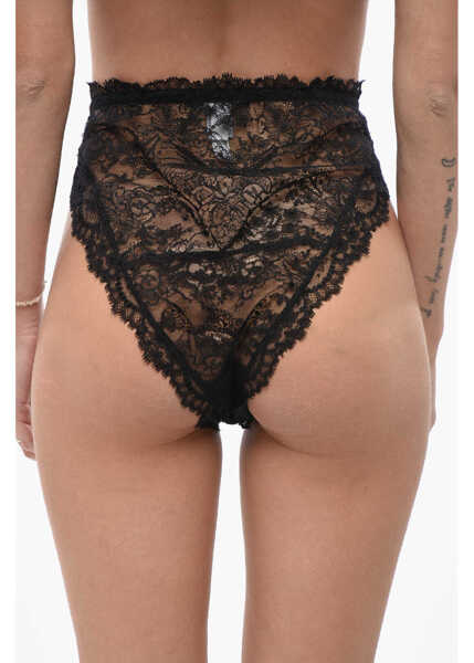 Chiloti Dolce & Gabbana Super High-Waisted Lace Briefs Black Femei (BM 19695128) 2