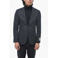 Sacouri Cc Collection Virgin Wool Half Lined 2 Buttons Blazer Barbati