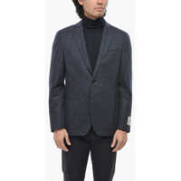 Sacouri Cc Collection Virgin Wool 2 Buttons Blazer With Patch Pocket Barbati