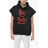 Bluze de trening Short-Sleeved Goth Surfer Hoodie With Studs Barbati