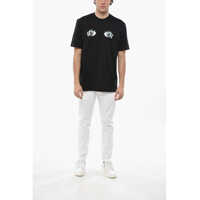 Imbracaminte DSQUARED2 pentru Barbati pagina 9 - Tricouri DSQUARED2 Crew Neck Eyes T-Shirt With Rhinestones Black Barbati (BM 19695194) - B-mall.ro