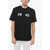 DSQUARED2 Crew Neck Eyes T-Shirt With Rhinestones Black