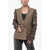 Dries Van Noten Double-Breasted Beaume Blazer With Sequined Sleeves Brown