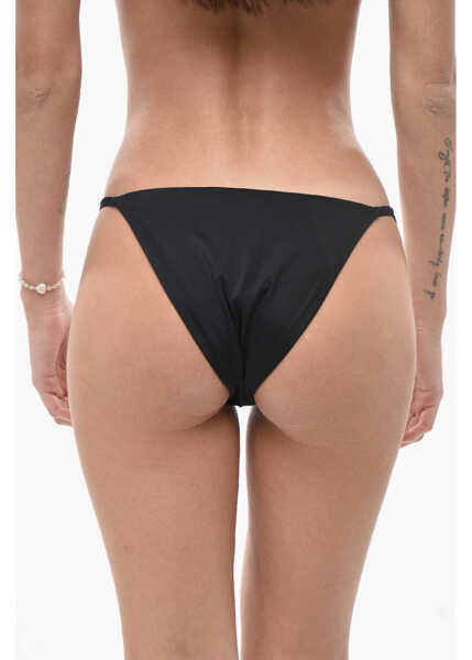 Bikini Versace Stretch Fabric Bikini Bottom With Logoed Detail Black Femei (BM 19695311) 2