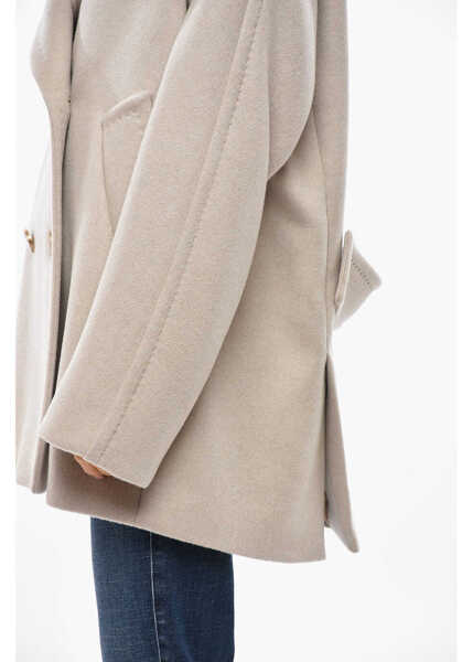 Paltoane Max Mara Atelier Double-Breasted Berta Pure Cashmere Coat Beige Femei (BM 19695314) 2