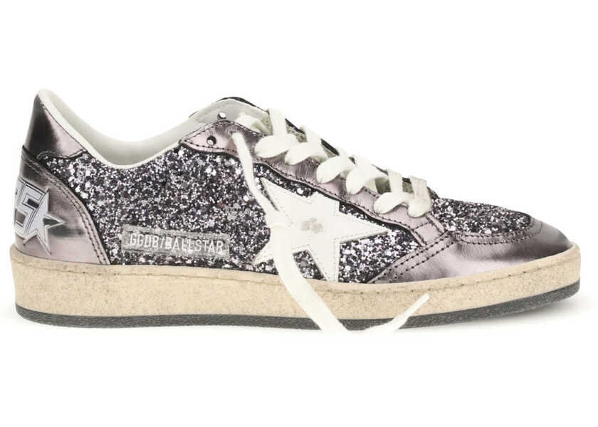 Sneakers Golden Goose Ballstar Glitter Sneakers GREY/PURPLE/WHITE Femei (BM 19695332) 1