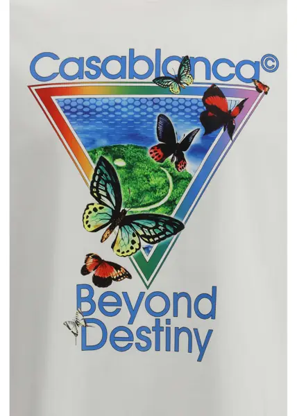 Tricouri Casablanca Tennis Club Beyond Destiny short sleeve T-shirt BRIGHT WHITE JERSEY Barbati (BM 19695362) 3