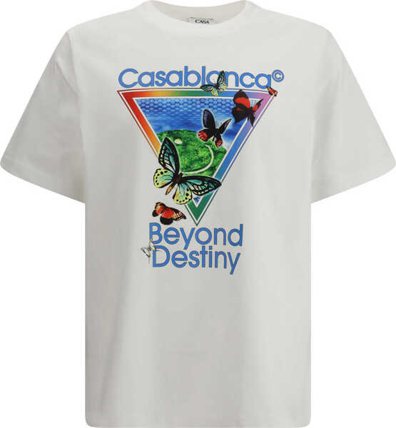 Tricouri Casablanca Tennis Club Beyond Destiny short sleeve T-shirt BRIGHT WHITE JERSEY Barbati (BM 19695362) 1