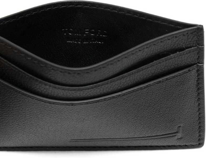 Portofele Tom Ford Leather Card Holder BLACK Barbati (BM 19695365) 3