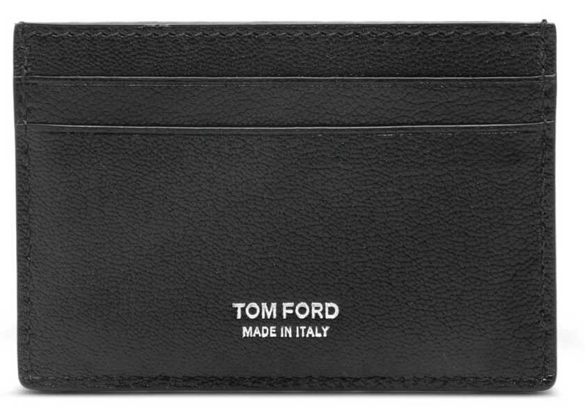 Portofele Tom Ford Leather Card Holder BLACK Barbati (BM 19695365) 1